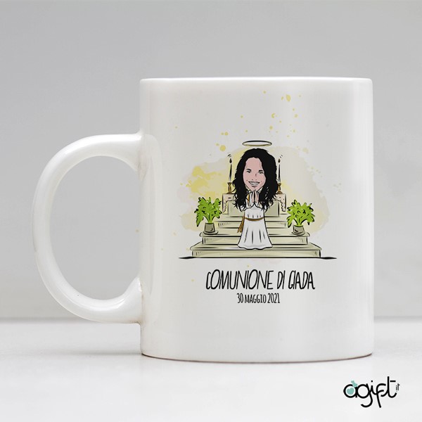 Tazza ricordo con caricatura